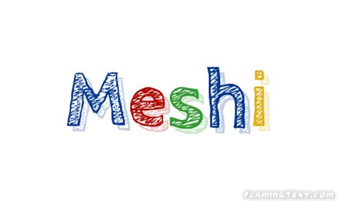 Meshi Лого Бесплатный инструмент для дизайна имени от Flaming Text