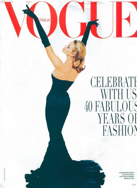 Elle Macpherson • Vogue Australia • March 1995 Vogue Australia Vogue Magazine Covers Elle