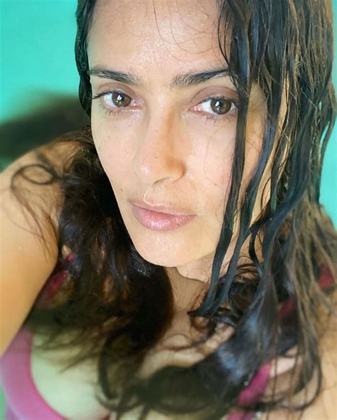 Salma Hayeks Best Makeup Free Moments Over The Years Pics