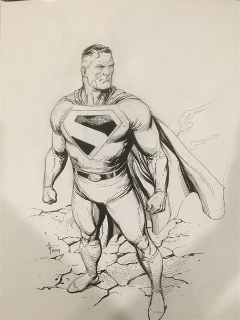 Kingdom Come Superman By Gary Frank Wb Superman Art Drawing