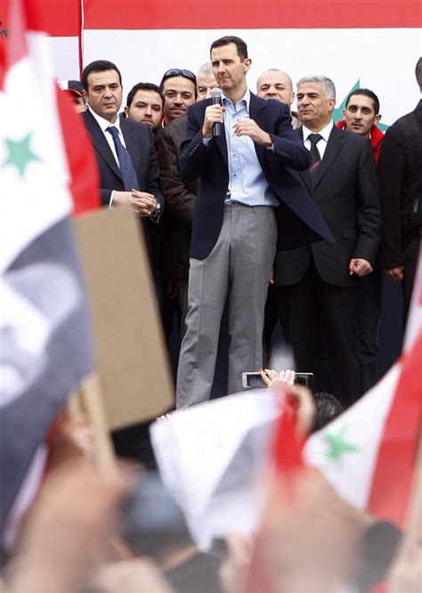 Syria S Bashar Assad Makes Rare Appearance At Rally