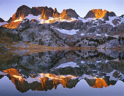 Alpenglow And The Minarets Lake Ediza Vern Clevenger Photography