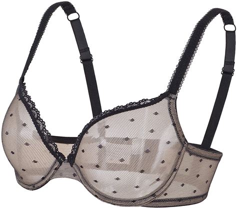 women s sheer unlined see through sexy plunge demi bra lace balconette mesh unpa ebay