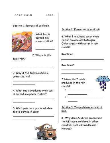 Acid Rain Storyboard Teaching Resources