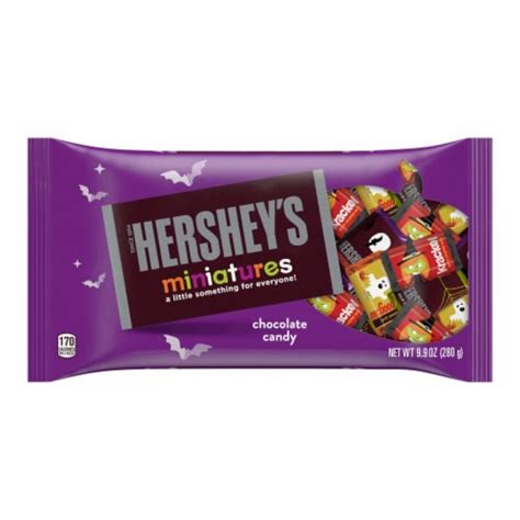 Hersheys Miniatures Assorted Milk And Dark Chocolate Bite Size Halloween Candy Bars Bag 1 Bag