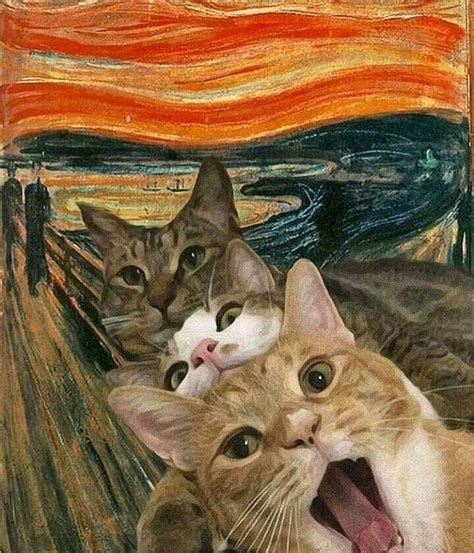 Gato Pintura Meme Cat Art Art Parody Cat Painting