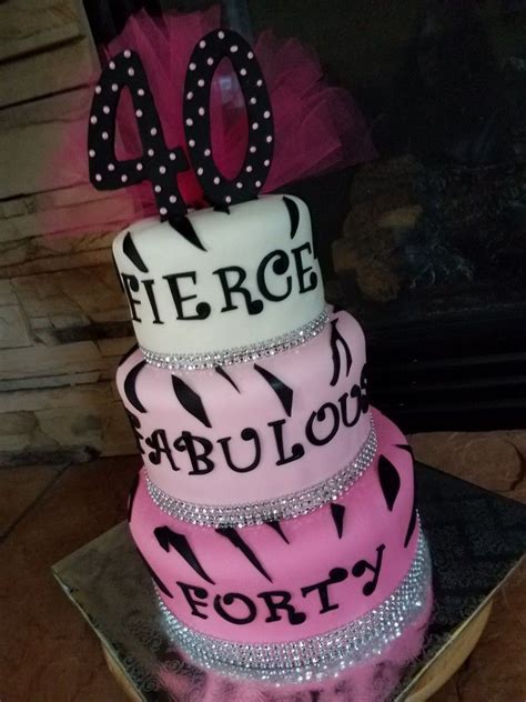Fierce Fabulous Forty Cake By Sweet Blessings By Lou 40th Birthday