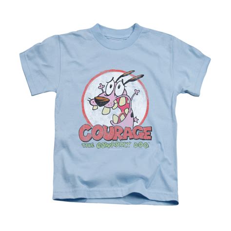 Courage The Cowardly Dog Shirt Kids Vintage Courage Light Blue Youth