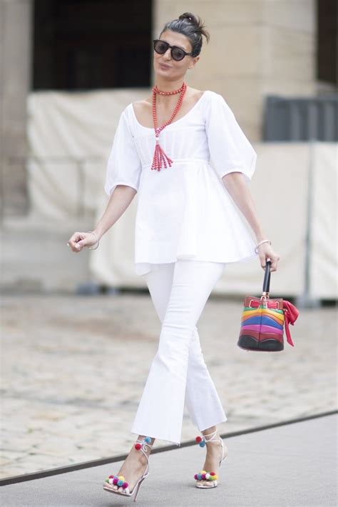 Brighten An All White Outfit With Rainbow Accessories All White Outfit White Outfits New
