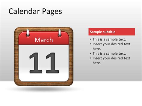 Calendar Pages Powerpoint Template Powerpoint Presentation Ppt