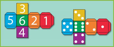 early learning resources dice templates