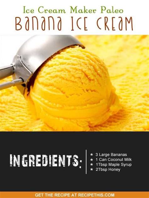 Ice Cream Maker Paleo Banana Ice Cream Recipe This