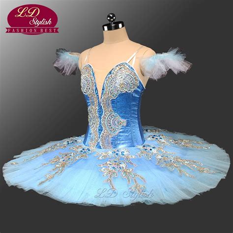 2019 Adult Classical Ballet Tutu Blue Ld0071 Pancake Platter Tutu