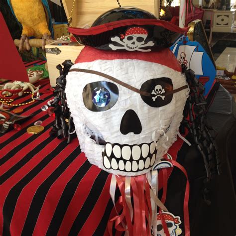 Cool Pinata from Party City and Table cloth form JoAnn Fabric Joann