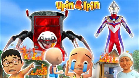 Upin Ipin Dan Ultraman Tiga Mengalahkan Monster Choo Choo Charles