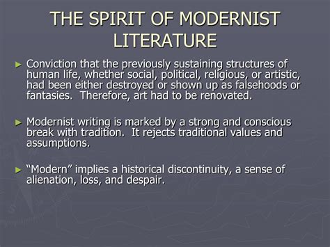 Modernism Literature