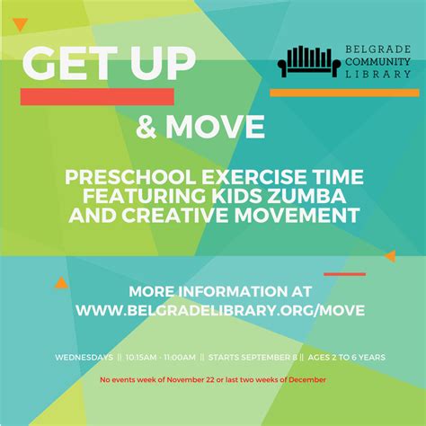 Get Up And Move Our Preschool Belgrade Community Library Facebook