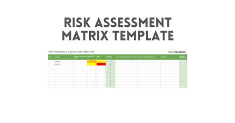 Simple Risk Assessment Matrix Template Excel Example