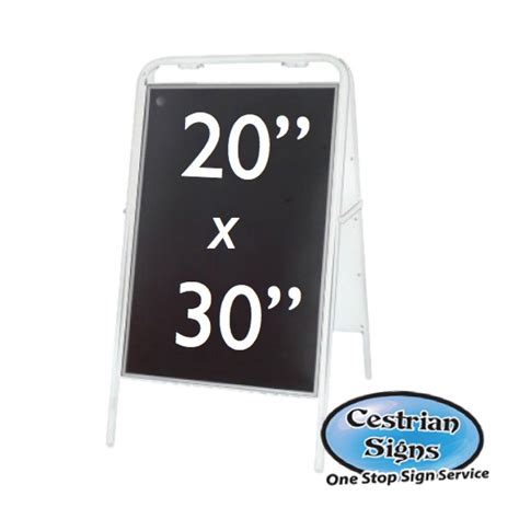 Metal A Board Pavement Sign White 20 X 30 Cestrian Signs