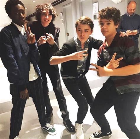 caleb finn noah and gaten 🖤 2017 stranger things