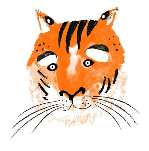 Lorna Scobie Tiger Power Animal Illustration Illustration