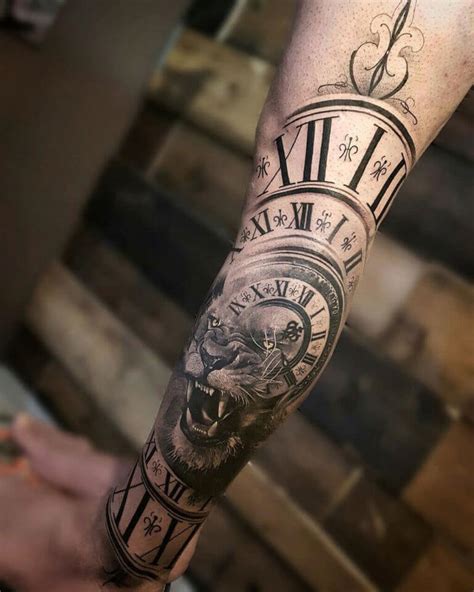 Best Lion And Clock Tattoo Designs Petpress