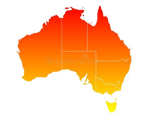 Map Of Australia Stock Vector Illustration Of Cartography 96140534