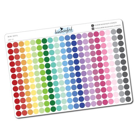 Mini Dots Small Circle Stickers 201 Planner Stickers For Etsy