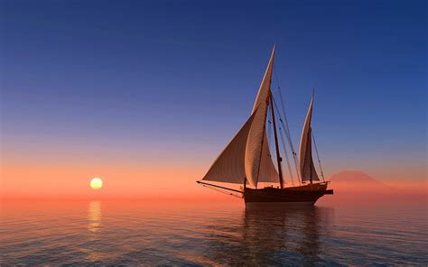 Sea Sailboat Sunset 2880x1800 Sailboat Sunset Hd Wallpaper Pxfuel