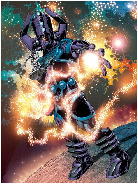 Comic Book Artwork Photo Galactus Marvel Silver Surfer Superhero
