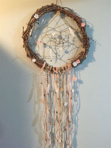 Diy Dream Catcher Made With A Handmade Branch Wreath With Twigs From