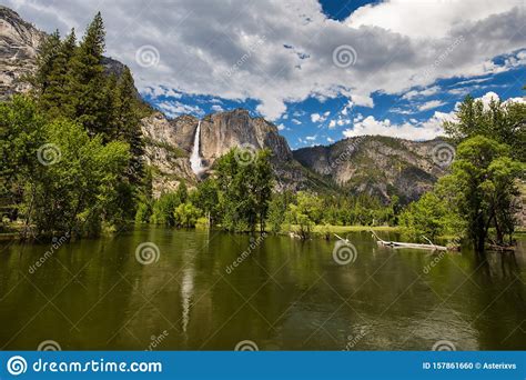 Yosemite Falls Reflection Stock Photo Image Of Water 157861660