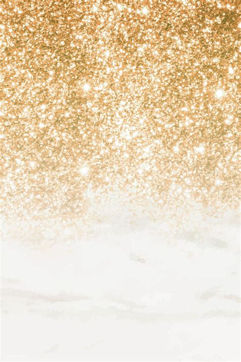 Gold Glittery Pattern On White Marble Background Vector Premium Image