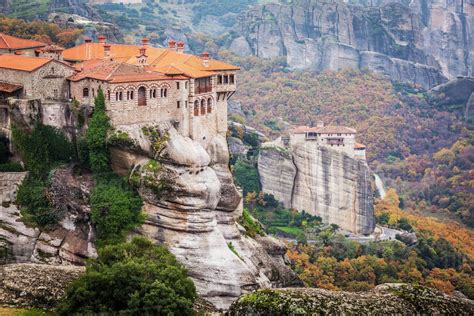 The term monastery (from greek: Monasteries Perched On Cliffs; Meteora, Greece - Stock ...