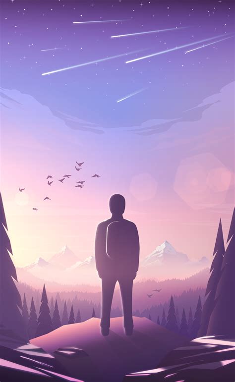 Men Digital Art Nature Mountains Portrait Display