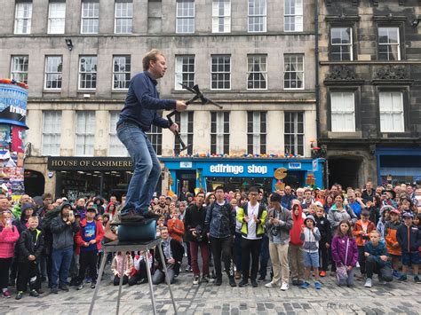 Edinburgh Festival Fringe Street Performers Eye On Edinburgh