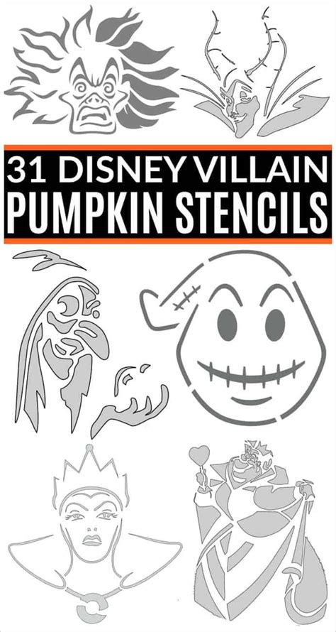 So Many Free Printable Disney Villain Pumpkin Carving Patterns Get