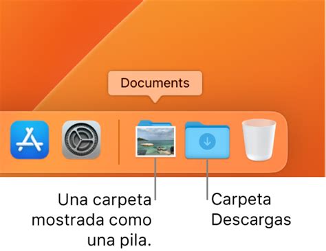 Usar carpetas en el Dock en la Mac Soporte técnico de Apple CO