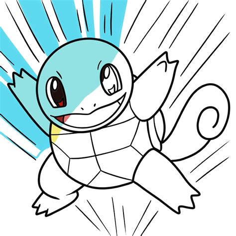 Squirtle Coloring Page Busy Shark