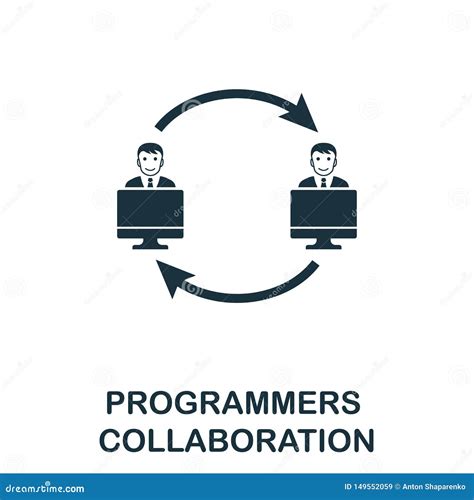 Programmers Collaboration Icon Creative Element Design From Programmer