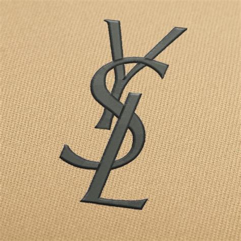 Black logo designer brand monogram logo. Archivo matriz de bordado o ponchado de Yves Saint Laurent ...