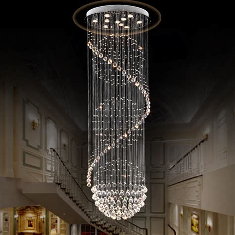 Double Staircase Chandelier Led E Villa Building Indoor Ceiling