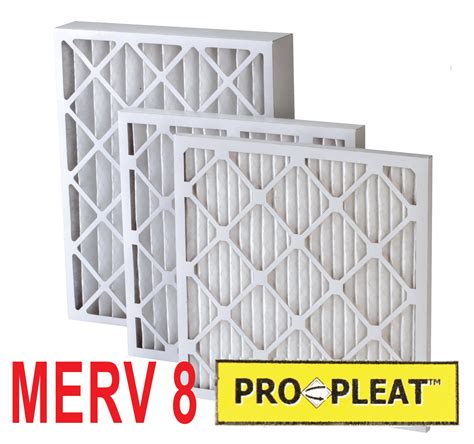 Pro Pleat Air Filters Merv 8 High Capacity Pleated Furnace Filters