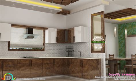 Dining Kitchen Living Room Interior Designs Kerala