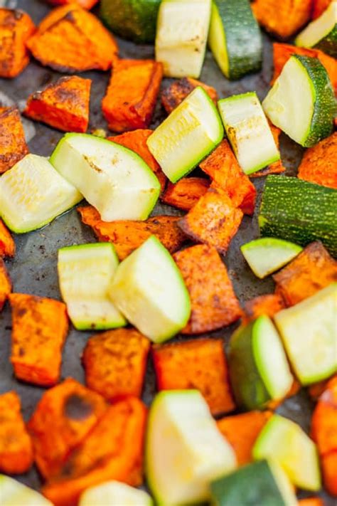 Afterwards, stir in the tomatoes, tomato paste and italian. Roasted Sweet Potato and Zucchini Salad - Plating Pixels