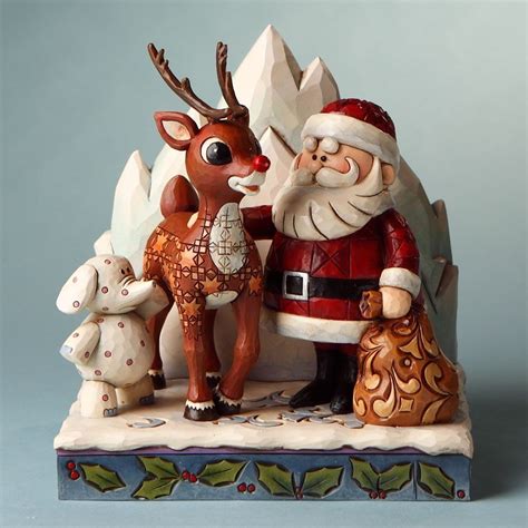 Jim Shores Rudolph And Santa And Elephant Figurine New Jim Shore