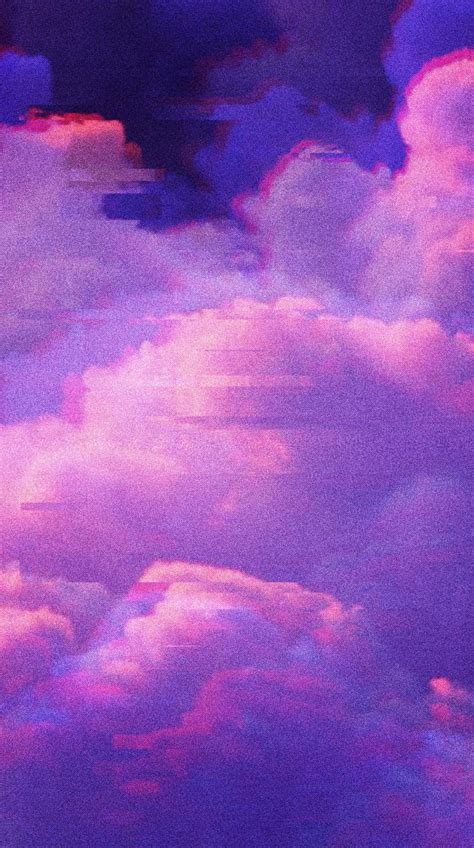 Free Download Free Aesthetic Glitch Cloud Background