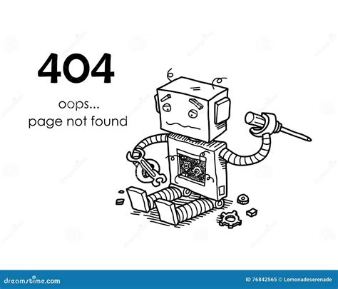 Page Not Found Error 404 Stock Vector Illustration Of Connection