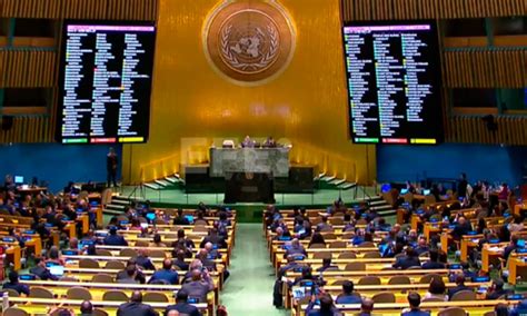 La Asamblea General De La Onu Aprueba Una Resolución Que Pide Un Alto