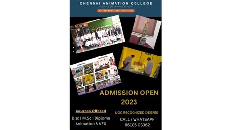 Chennai Animation College Offers Bscmscpg Diploma Chennai India